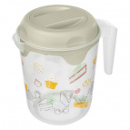 КУВШИН ДЛЯ БЛЕНДЕРА (МИКСЕРА) С ДЕКОРОМ 2,0Л (Светло-серый)