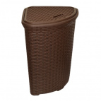 Корзина для белья "Ротанг" 60л угловая (коричневый)