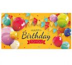 Конверт для денег Happy Birthday флажки и шарики, УФ-лак 1-04-0503 Optima