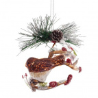 Украшение новогоднее "Шар", L10 W8 H11 см   Стеклянный