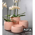 396647 Кашпо керам.Kübel Potta matt d17 h15,5 см розовый матовый (ш/к 9415)