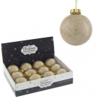 Украшение новогоднее "Шар", набор из 12 шт, D10 см Полимерный материал