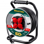 K-325 удлинитель на катушке 50 м, 4000 Вт, 4 гнезда, IP44, КГ 3x2,5 кв мм, KRAFTOOL