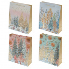 Пакет подарочный (бумага 210г/м2, блок 12шт), L26 W10 H32 см, 4в.