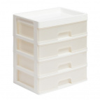 Органайзер для мелочей 4 ящика (белый/перламутр)