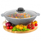Сковорода ВОК 28 см 3 л ГАРМОНИЯ ВКУСА С КРЫШКОЙ ф28, 33,5*29,5*13,5 см