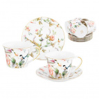 Чайн. набор 12 пр. 270 мл "Певчие птички" NEW BONE CHINA