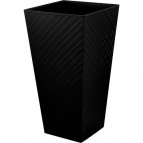 Горшок для цветов InGreen Manhattan CUBE 300х300х564мм 34л c дренаж. вставкой оникс