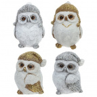 Фигурка декоративная "Сова", L5 W4,5 H7 см, 4в.