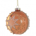 Украшение новогоднее "Шар" (min 12), D 8 см, L8 W8 H10 см   Стеклянный