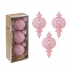 Набор из 3шт Украшение новогоднее "Шар", L28 W7,5 H11 см