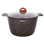 Кастрюля а/пр литая 8,0л стекл/кр Granit ultra original KUKMARA