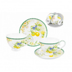 Чайн. наб. 12 пр. 300 мл на ножке, NEW BONE CHINA