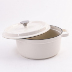 40632 Кастрюля чугун 3,6 л эмаль/покрытие белая MB (х2)