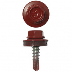 Саморезы ЗУБР для крепления кровель. матер. к метал. конструкциям, цвет RAL 3003 "рубин.-красн.", оцинк., 5,5x25мм,420шт