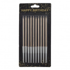 Набор из 10-ти свечей для торта, D 0,5 см,L9,5 W0,5 H18,5 см