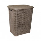 Корзина для белья "Вязь" 40л (шоколад)