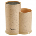 ALPENKOK AK-225ST Подставка для ножей  20*12*22см, бежевый гранит(12)