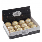 Украшение новогоднее "Шар", набор из 12-ти шт, D8 см, L35 W28 H9 см Полимерный материал