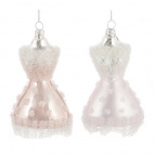 Украшение новогоднее "Платье", L7 W6 H12 см, 2в.