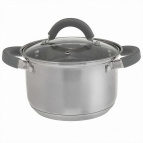 WEBBER BE-356/2 Кастрюля из нерж стали со стеклянной крышкой (d=16; 2,2 л) (6)