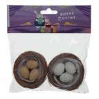 Изделие декоративное "Гнездо пасхальное", набор из 2-х шт., L14 W2,5 H15 см