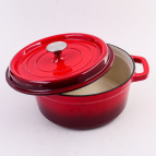 40630 Кастрюля чугун 3,6 л эмаль/покрытие красная MB (х2)