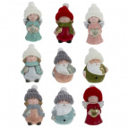 Фигурка декоративная "Дед Мороз" / "Ребенок" (блок 24шт), 9в., L4,5 W3 H8 см, 9в.