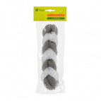 Мочалка-косичка, 50 г, 22х5х5см, soft, бело-серая, для бани и сауны "Банные штучки"/ 30