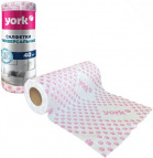 Салфетки вискозные Тюльпан Премиум в рулоне YORK 40шт. (25х40 см)