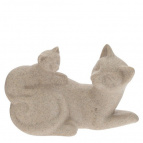 Фигурка декоративная "Кошка с котенком", L19 W9,5 H13 см