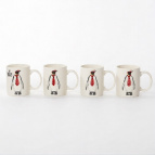 ПИНГВИН, кружка 350мл, МИКС 4 ДЕКОРА, NEW BONE CHINA