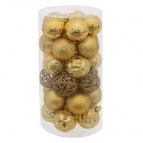 Украшение новогоднее "Шар", набор из 30 шт, D6 см Полимерный материал