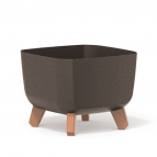 DGQL400W-4625W Кашпо на ножках GRACIA SQUARE ECO WOOD 39*39, h27см кофе (ECO coffee)