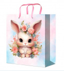 Пакет подарочный с глянцевой ламин 18x23x10 см (М) Славный зайчик, 157 г ППК-4400