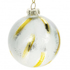 Украшение новогоднее "Шар" (min 12), D 8 см, L8 W8 H10 см   Стеклянный