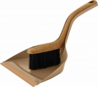 Щетка-сметка с совком Spin&Clean Wood, с ручками 21 см, с кромкой