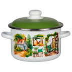 Кастрюля эмал цил Лето на даче 4,0л мет/об