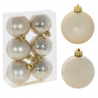 Украшение новогоднее "Шар", набор из 6 шт, D6 см Полимерный материал