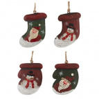 Изделие декоративное подвесное "Носок/Варежка", 4в.