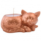 Свеча декоративная с подсвечником "Кошечка". Размер 10х7х4,5 см