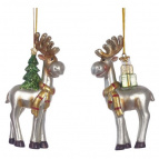 Фигурка декоративная подвесная "Олень",  L5,5 W2,5 H11 см, 2в.