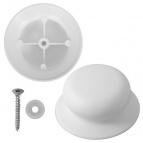 Ручка для крышки с саморезом (белая)