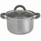 WEBBER BE-357/2 Кастрюля из нерж стали со стеклянной крышкой (d=18; 3,0 л) (6)