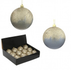 Украшение новогоднее Шар "Алмазная роскошь", набор из 12 шт, D8 см. Полимерный материал