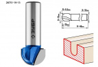 Фреза пазовая галтельная, D= 19мм, рабочая длина-13мм, радиус-9,5мм, хв.-12 мм, ЗУБР Профессионал