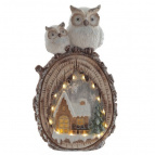 Фигурка декоративная "Совы" (подсветка, 3xAA, не прилаг.), L30 W10 H53 см