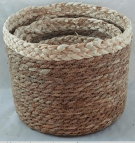 Набор корзин плетеных (рогоз): D25XH19 BD22, D22XH17 BD18, D16XH13 BD12, 3 шт. (ш/к 8330)