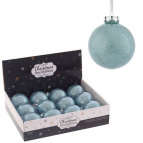 Украшение новогоднее "Шар", набор из 12 шт, D8 см Полимерный материал