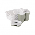 Набор для ванной комнаты Reef 4 предмета (серо-зеленый)